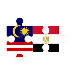 Puzzle Of Flags Of Malaysia And Egypt