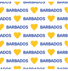 Barbados Love Seamless Pattern Text In National