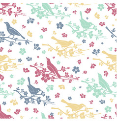 Birds And Twigs Seamless Pattern