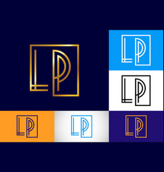 Initial Monogram Letter L P Logo Design Graphic