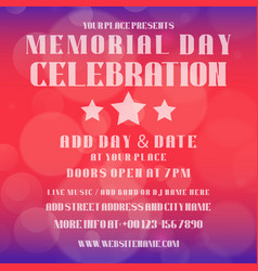 Memorial Day Celebration Poster Flyer Design