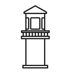 Prison Guard Tower Icon Outline Style