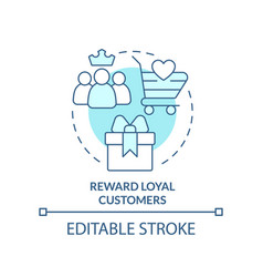 Reward Loyal Customers Turquoise Concept Icon