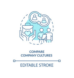 Compare Company Cultures Turquoise Concept Icon