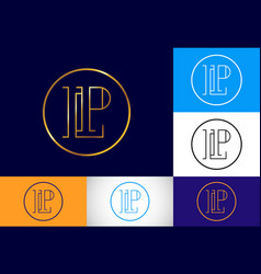 Initial Monogram Letter L P Logo Design Graphic