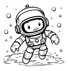 Astronaut In The Water - Black And White