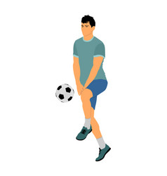 Soccer Player Block The Ball In Dribbling