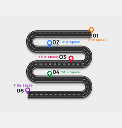 Winding Road Infographic Template Design