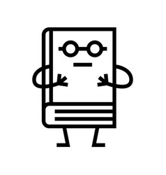 Book Stationery Character Line Icon