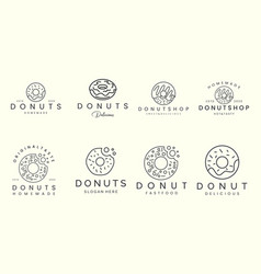 Bundle Logo Doughnut With Linear Style Logo Icon