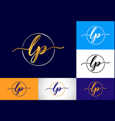 Initial Monogram Letter L P Logo Design Graphic