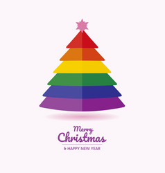 Lgbtq Christmas Colourful Tree Icon