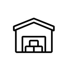 Utility Warehouse Garage Icon Outline