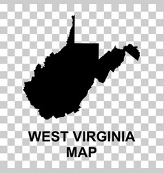 West Virginia Map Shape United States Of America