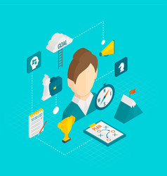 Coaching Business Isometric Icon