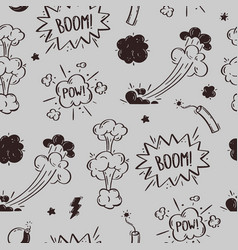 Pattern Cosmic Explosion And Bombs Speech Bubbles