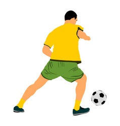 Soccer Player Kick The Ball In Dribbling