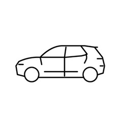 Suv Car Line Icon