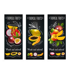 Tropical Fruits Chalkboard Label Set