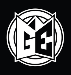 Ge Logo Monogram Circle Rounded Design