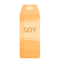 Soy Milk Pack Icon Cartoon Vegan Syrup