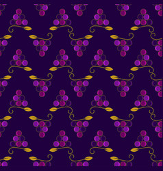 Grape Seamless Pattern In Vintage Style