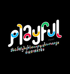 Playful Style Font Design Alphabet Letters