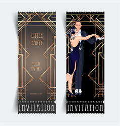 Art Deco Vintage Invitation Template Design