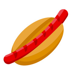 German Hot Dog Icon Isometric Top Food