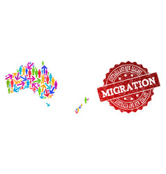 Migration Composition Of Mosaic Map Australia