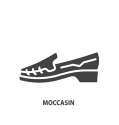 Moccasin Glyph Icon Woman Shoes