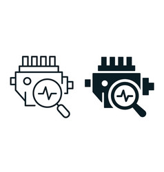 Diagnosis High Pressure Fuel Pump Icons On White