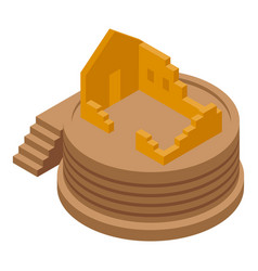 Ecuador Old House Icon Isometric Vacation