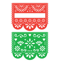 Viva mexico papel picado design - mexican Vector Image