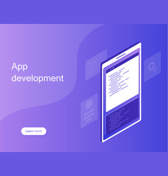 Front end development concept flat graphic Vector Image