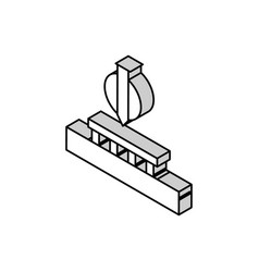 Pile Screw Foundation Isometric Icon