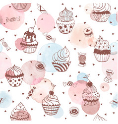 Sweets seamless pattern Royalty Free Vector Image