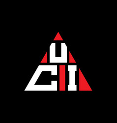 Uci Triangle Letter Logo Design With Triangle