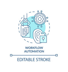 Workflow Automation Turquoise Concept Icon