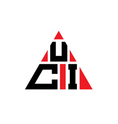 Uci Triangle Letter Logo Design With Triangle