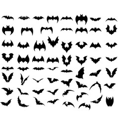 Silhouette Collection Of Bat Animal