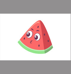 Cute Watermelon Funny Flat Sticker Design