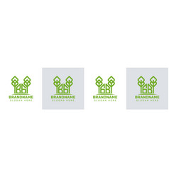 Letters Bg And Gb Greenhouse Logo For Business