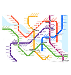 Metro Underground Subway Transport System Map