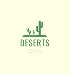 Plant Desert Cactus Saguaro Isolated Logo Design