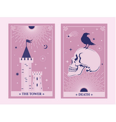 Tower And Death Tarot Card Fortune Telling