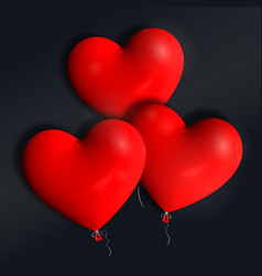 3d Red Heart Balloons Happy Valentines Day