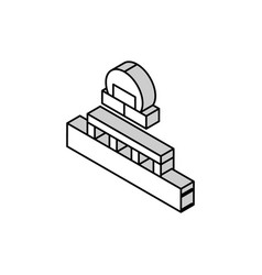 Columnar Foundation Isometric Icon