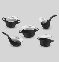 Kitchen Cast Iron Pot And Pan Realistic