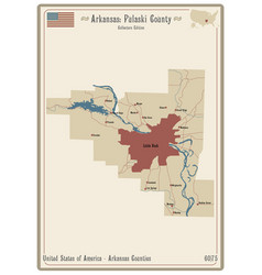 Map Pulaski County In Arkansas